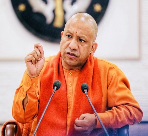 Yogi Adityanath addresses a press conference
